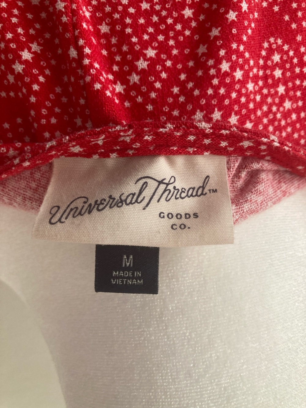 Universal Thread Red Paisley Button-Front Mini Dress - Picture 3 of 3